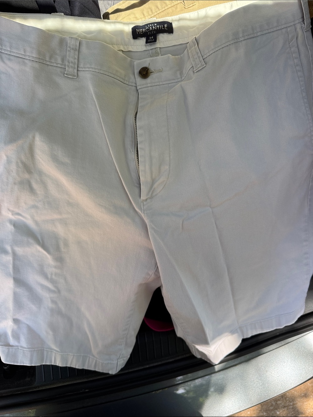 J. Crew Factory Men's Light khaki  Flat-Front Shorts